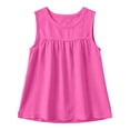 thumbnail image 6 of Summer Linen Tank Top for Women 2026 Cotton Sleeveless Crewneck Shirt Casual Loose Business Lightweight Breathable Office Daily Wear Tops by Gbobgt Hot Pink 2XL, 6 of 6