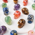 thumbnail image 6 of Yhmxh Crystal Resin Skull Statue, Mini Crystal Plating Golden Skull Head Figurines Decor, Halloween Skull Figurines, Halloween Natural Crystal Gravel Skull Home Office Table Decor Gift for Men Women, 6 of 7