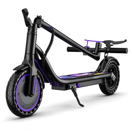Electric Scooter for Adults, Teens & Big Kids, 19 mph, 19 Miles Range, Foldable Design, App Control, Dual Braking System, LED Lights