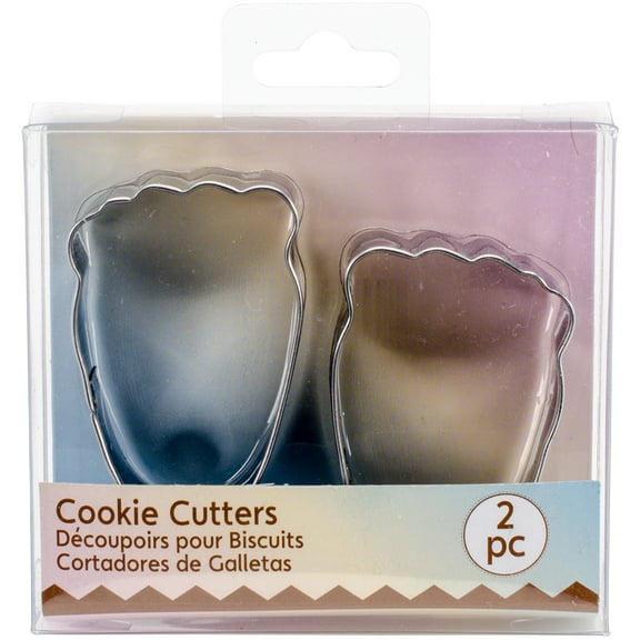 Metal Cookie Cutters 2/Pkg-Baby Feet, Pk 6, Darice