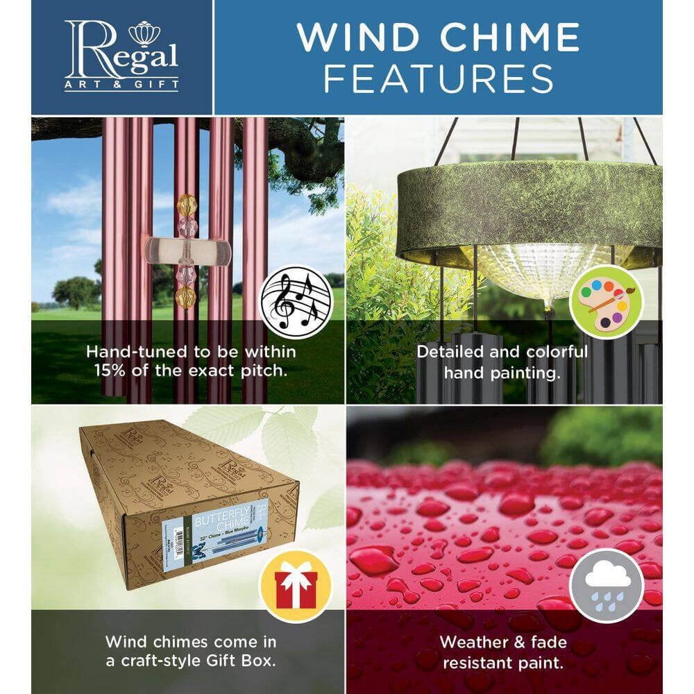 Regal Art & Gift Patina Breeze Chime 40" - Black Aluminum 40.5" Wind Outdoor