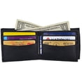thumbnail image 4 of Bifold Men's Genuine Leather Center Flap Multi Card Holder Wallet NEW (Black), 4 of 6