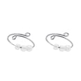 thumbnail image 2 of stanreset Cute Ring Metal Fidget Rings with Beads Lightweight Opening Finger Ring Waterproof Wear-resistant Jewelry for Girls White 2Set, 2 of 6