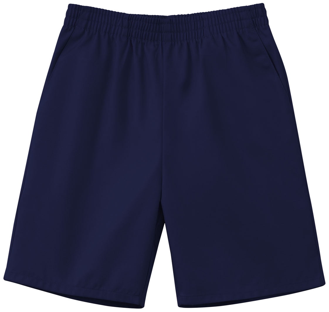 navy uniform shorts elastic waist