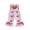 Pink, variant on Toddler Baby Girl Football Game Day Outfit Gingham Plaid Romper Overall Rugby Embroidery Sleeveless Jumpsuit Overalls Bell Bottoms