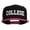 Black Pink, variant on College Embroidered Snapback Cap - Navy Red OSFM