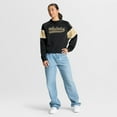 thumbnail image 3 of Women's Fanatics Black New Orleans Saints Oversized Hometown Toss Sweep Mock Neck Pullover, 3 of 5