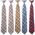 thumbnail image 4 of Uniform Tie Creative Plaid Pattern Buckle Formal Necktie Cotton Necktie for Kids, 4 of 7