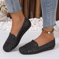 thumbnail image 4 of Norvail Womens Lightweight Open Toe Flat Sandals - Casual Slip-On Summer Beach Shoes, Hollow Out Flat Sandals, Solid Color Round Toe Slip On Summer Going Out Shoes, 4 of 6