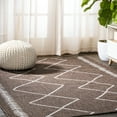 thumbnail image 3 of JONATHAN Y SANTA MONICA 8 x 10 Area Rug, Derya Tribal Diamond Trellis - Brown/Beige, SMB129B-8, 3 of 8