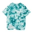 thumbnail image 5 of vdgthytj Toddler Kids Summer Shirts 2025 Casual Tie-Dyed Round Neck Short Sleeve Dressy Tops Tee for Boys Girls, 5 of 5