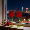 thumbnail image 6 of Rose Glasses 9oz Creative Goblet Champagne Flutes Classy Red Glass,Ideal Gifts for Housewarming,Wedding,Birthday Celebrations(Green), 6 of 7