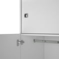 thumbnail image 5 of Depot E-Shop Indiana Armoire with 3 Cabinets, 2 Drawers, 5 Interior Shelves, and Hanging Rod, White, 5 of 9