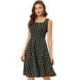 thumbnail image 1 of INSPIRE CHIC Robe Midi Vintage Sans Manches à Imprimé Cerise pour Femmes, 1 of 5