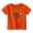 Orange, variant on Toddler Girls Fashion Casual Print Crewneck Loose Short Sleeve T Shirt Top for Kids Size 1-2T Black