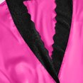 thumbnail image 4 of Women's Sexy 4-Piece Set - Suspender With Chest Pad Bathrobe & Nightgown, Fuchsia, XXL, 4 of 4