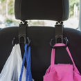 thumbnail image 2 of 2pcs Car Back Seat Headrest Hooks, Universal Backseat Organizer Hanger Storage Hook Holder Carrier for Purse Bag Cloth Vehicle Accessories Coats, and Grocery Bags, 2 of 10