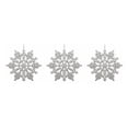 thumbnail image 1 of Yuarrent 12 piezas Home Hotel al aire libre Navidad copo de nieve decoración colgante vacaciones festival fiesta reutilizable plata Plata 3piezas Yuarrent CBP042903, 1 of 6