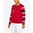 thumbnail image 6 of Alfred Dunner Women's Petite Striped Sleeve Sweater, 6 of 6