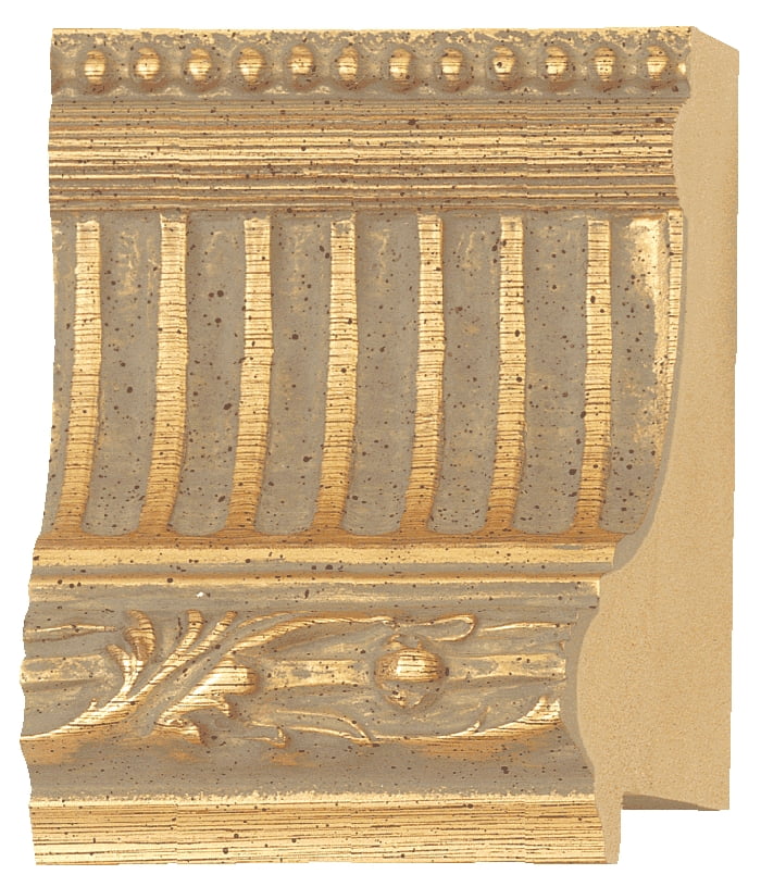 1 5/16 Rabbet Depth 18ft Bundle Wood 4 Width Picture Frame Moulding Ornate Gold Finish