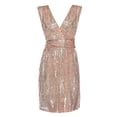 thumbnail image 4 of Vestidos de Fiesta Elegantes casuales para mujer Vestidos de fiesta con lentejuelas Sin mangas Traje formal Cgtredaw Rosa T S para Mujer, 4 of 9