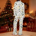 thumbnail image 5 of MAOQHI Womens Christmas Sleepwear Sets Long Sleeve Pajama Movie Holiday Print Milk Silk Long Sleeve Shirts and Pants for Cozy Nightwear Outfit G-White M, 5 of 9