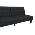 DHP Dexter Futon & Lounger, Convertible Sofa Bed & Couch, Navy Blue