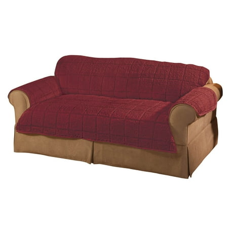 Parker Sherpa Sofa Couch Cover By Oakridge Burgundy Red Water