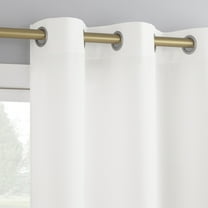 No. 918 Landon Textured Semi-Sheer Grommet Curtain Panel, 40"W X 63"L, White