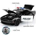 thumbnail image 2 of Coche de juguete SASBSC Police Dodge Challenger Hellcat 1:22 para niños de 3 a 12 años, 2 of 7