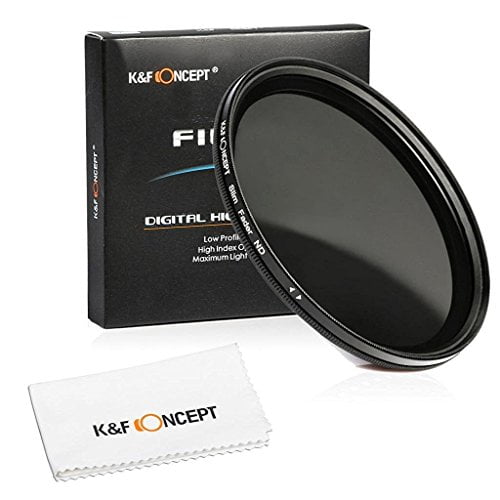 Lens Cleaning Cloth K&F Concept 37mm Slim Fader Variable ND Neutral Density Adjustable ND2 to ND400 Lens Filter for Panasonic LUMIX DMC-LX7