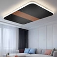 thumbnail image 2 of Black Brown Fluorescent Light Covers, Contemporary Boho Modern Art Magnetic Light Covers for Ceiling Lights, Fluorescent Ceiling Shade Filters for Classroom Bedroom Office 4x2Ft x 4PCS, 2 of 8