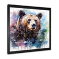 thumbnail image 2 of Designart "Brown Bear in the Woods" Animals Framed Wall Art Decor - Modern Brown Bear Bedroom Framed Canvas Wall Art, 2 of 6