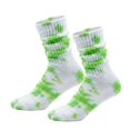 thumbnail image 6 of COUVER Women's Cotton Stretch Crew Length Slouch Socks Tie-Dye Green 2 Pairs Size 9-11 (Womens), 6 of 7
