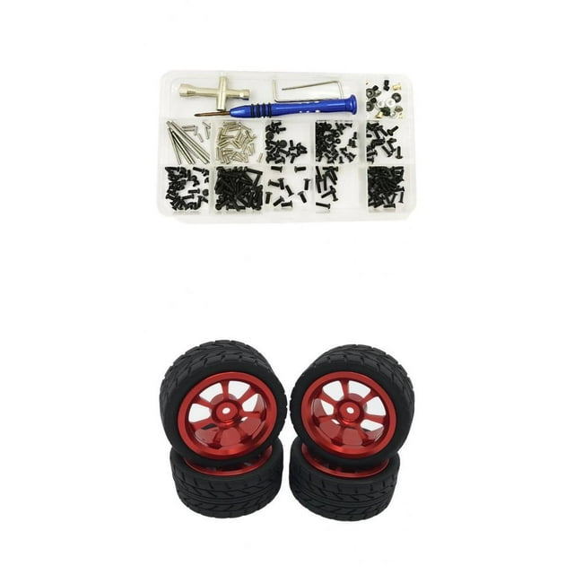 316 unids/set M2/M2.5/M3 Kit de caja de tornillos con neumático para 1/14 144001 RC Car