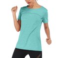 thumbnail image 2 of Camiseta de yoga de manga corta para mujer Camiseta de entrenamiento para correr de secado rápido, 2 of 6