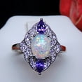 thumbnail image 4 of Quin Created Fire Opal Purple Cz Ring Women Ginger Lyne Collection, 4 of 5