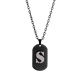 thumbnail image 3 of Collar Hombre de Inicial Letra A LUCKMAN, Acero Inoxidable Color Negro, Modelo Dylan negro UNITALLA, 3 of 7
