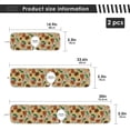 thumbnail image 3 of Autumn Sunflowers Maple Sink Splash Guard for Faucet 2 Packs Faucet Absorbent Mats, Retro Fall Watercolor Faucet Handle Drip Catcher Quickly Drying Mat for Kitchen Counter Bathroom RV, 14.9"x5.5", 3 of 7