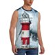 thumbnail image 2 of Fotbe Circular Lighthouse Men's Camiseta sin Mangas Estampada para Hombres, Playera Casual para Gimnasio, Entrenamiento, Playa-Small, 2 of 7