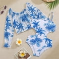 thumbnail image 5 of Shadoumai Teens Girls Swimsuit Ruched Side Bikini Sets Spaghetti Strap Tankini Set Two Pieces Girls Bathing Suits Size 14-16 Contrast Trim Swimwear with Cover Up Skirt, 5 of 7