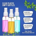 thumbnail image 3 of Botella de aerosol de 50 ml (3 piezas, sin líquido), pequeña botella de plástico transparente rellenable vacía de niebla fina, muy adecuada para viajes, cosméticos, perfumes, líquidos de limpieza, a, 3 of 5