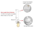 thumbnail image 2 of KAYYELAMP 1 Pcs H-Type Tracking Light White E26 Mini Base Retro Design 3.93 in Cord Pendant Lamp for Kitchen Home Farmhouse(No Bulb, Track), 2 of 7