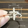 thumbnail image 5 of K-KED Women 925 Silver Plated Ring Charm Cross Cubic Zircon Wedding Gift Sz 5-12-6-Silver, 5 of 6