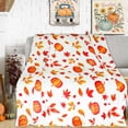 thumbnail image 3 of Fall Throw Blanket for Couch 50"x60", Cozy Flannel Fleece Orange Pumpkin Leaf Autumn Blanket Decor Fall Blankets and Throws, 3 of 6