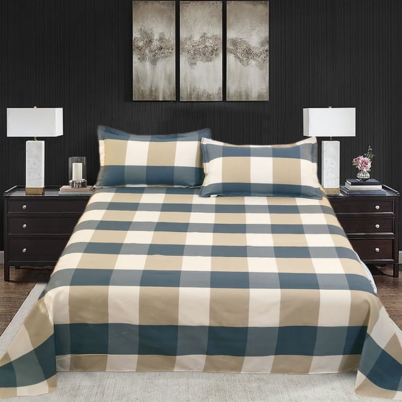 SROBPTY Bed Sheets Set, 3PCS Bedding Sets All Season Bedding Sheet Comforters Sets with Pillow Cases 3 Pcs Bed Set Down Sheet Set Shrinkage and Fade Resistants Easy