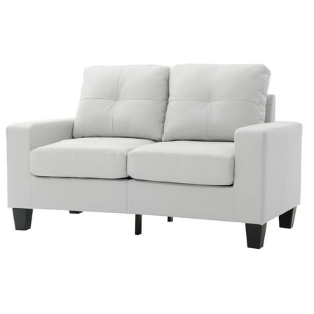Glory Furniture Newbury Loveseat in White Color