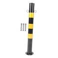 thumbnail image 4 of figatia Safe Bollard Parking Bollard 75cm H Professional Black and Yellow Accessory for Supermarkets Traffic Sensitive Area Sidewalks , Double, 4 of 8
