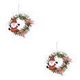 thumbnail image 1 of Cateissary Artificial Christmas Wreath Hanging Simulation Xmas Garland Reusable Decor Background Decoration Ornament Indoor Pendant Anciano 2Conjunto, 1 of 6