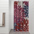 thumbnail image 2 of Red and Blue Floral Pattern Shower Curtain 36"x72" ,Bathroom Decorative Shower Curtains Set with 12 Hooks,Modern Waterproof Washable Shower Curtain, 2 of 6